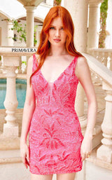 2 of 11 Primavera Couture 4059 Dress Neon-Pink