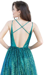 4 of 4 Jovani 4198BG Emerald