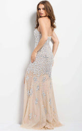 2 of 6 Jovani 4247bg Silver-Aqua