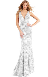 8 of 56 Jovani 45811BG White