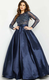 3 of 4 Jovani 46066 Dress Navy