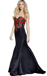 2 of 8 Jovani 48122BG Black Multi