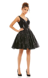 1 of 9 Mac Duggal 48478 Noir-Sequin