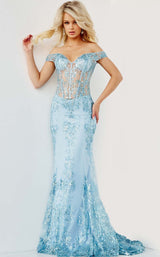 2 of 4 Jovani 06369BG Light Blue