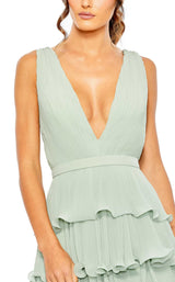 5 of 9 Mac Duggal 49054 Dress Sage