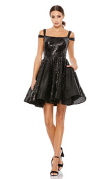 1 of 5 Mac Duggal 49484 Noir-Sequin