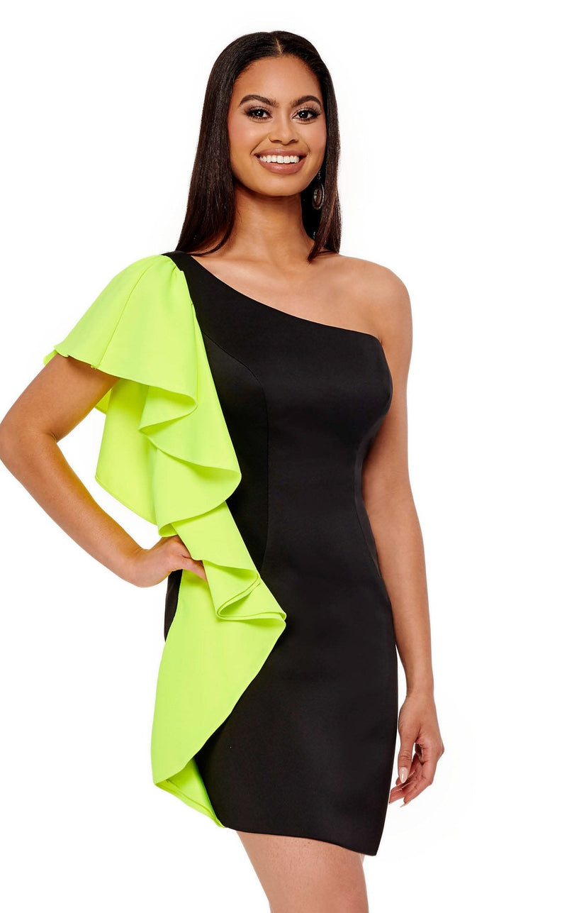 Rachel Allan 50061 Black/Neon Green