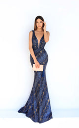 1 of 4 Tarik Ediz 50843 Royal Blue