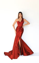 1 of 4 Tarik Ediz 50867 Burgundy