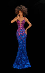 3 of 8 Tarik Ediz 51049 Fuchsia-Royal-Blue