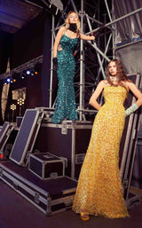 2 of 3 Tarik Ediz 52136 Emerald and Yellow