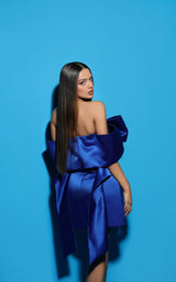 2 of 2 Tarik Ediz 53065 Dress Royal-Blue