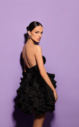 6 of 8 Tarik Ediz 53066 Dress Black