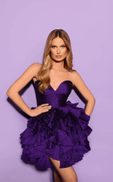 3 of 8 Tarik Ediz 53066 Dress Purple