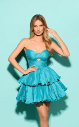 2 of 8 Tarik Ediz 53098 Dress Sea-Turquoise