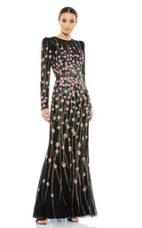 1 of 3 Mac Duggal 5492 Dress Black-Multi