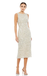 2 of 4 Mac Duggal 5526 Silver/Nude