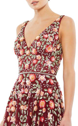 5 of 6 Mac Duggal 5527 Burgundy-Multi