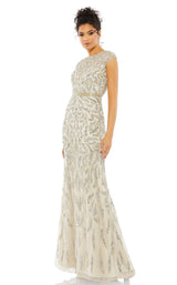 1 of 6 Mac Duggal 5532 Silver/Nude