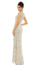 3 of 6 Mac Duggal 5532 Silver/Nude