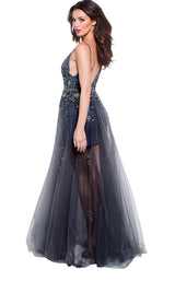 2 of 6 Jovani 55621BG Charcoal