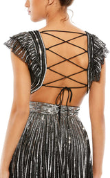 7 of 8 Mac Duggal 5568 Black-Silver