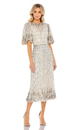 1 of 3 Mac Duggal 5579 Nude/Silver