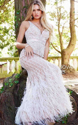 4 of 5 Jovani 55796 Ivory