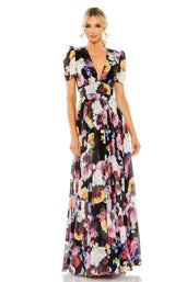 1 of 3 Mac Duggal 55933 Dress Black-Multi