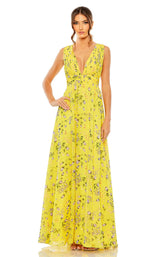 1 of 3 Mac Duggal 56011 Yellow-Multi