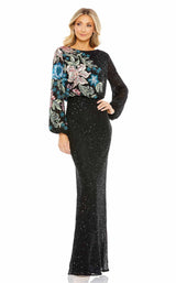 1 of 13 Mac Duggal 5615 Black-Multi