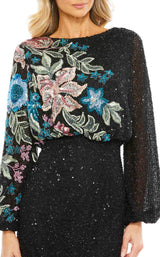 10 of 13 Mac Duggal 5615 Black-Multi