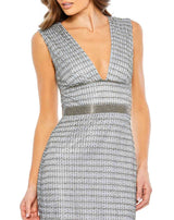 5 of 9 Mac Duggal 5625 Dress Silver