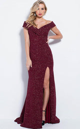 1 of 2 Jovani 58576BG Burgundy