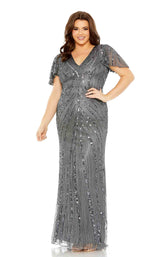 1 of 3 Mac Duggal Fabulouss 5945 Dress Pewter