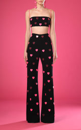 2 of 4 Jean Louis Sabaji 600542600542A600542B Pant Suit Black-Pink