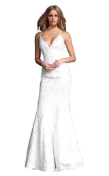 1 of 4 Jovani 60189 White/Silver