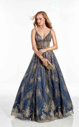 1 of 4 Alyce 60870 Navy/Gold