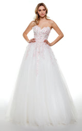 1 of 4 Alyce 61007 Diamond-White-Pink