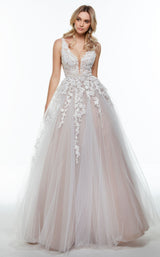 1 of 2 Alyce 61015 Diamond White