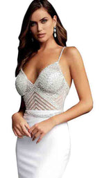 3 of 7 Jovani 63147BG Off White