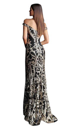 4 of 8 Jovani 63349BG Black/Gold