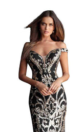 5 of 8 Jovani 63349BG Black/Gold