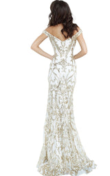 7 of 8 Jovani 63349BG White/Gold