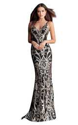 1 of 4 Jovani 63350BG Black/Gold