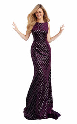 2 of 12 Jovani 63512BG Purple