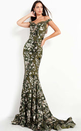1 of 14 Jovani 63516BG Green-Gold