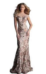 3 of 14 Jovani 63516BG Copper-Gold