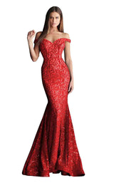 3 of 12 Jovani 64521BG Red