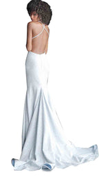 2 of 4 Jovani 65416BG Soft-Blue-Silver